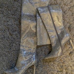 Steve Madden Rhinestone thigh high boots